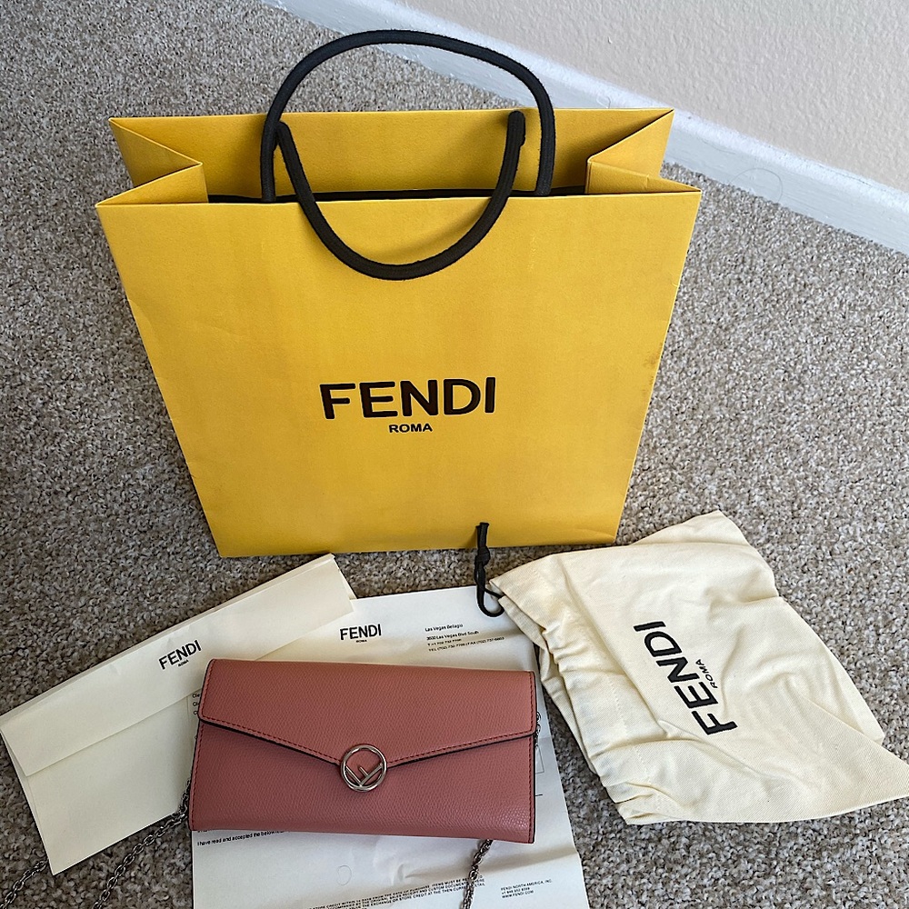 Continental F Fendi Wallet with Chain